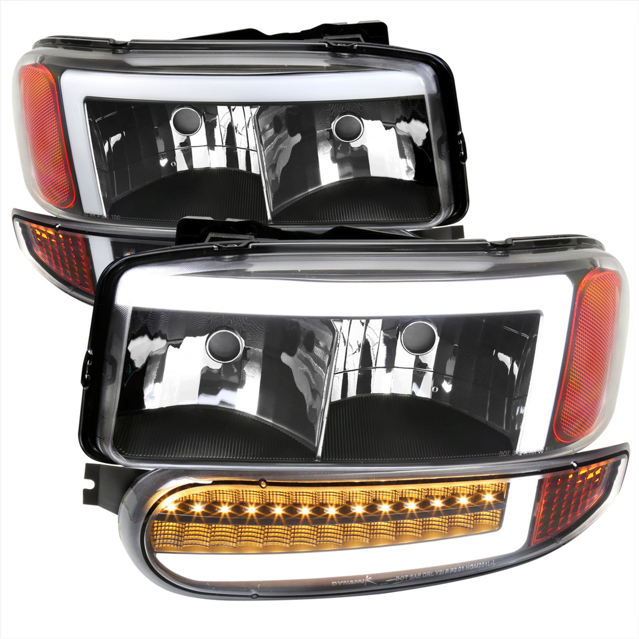 Faros Led Drl Gmc Sierra Yukon Xl Denali 2000 A 2006 Ambos Lados