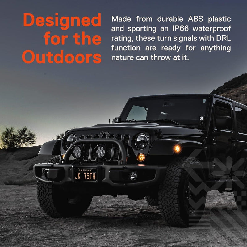 Juego De 4 Cuartos Led Salpicadera Jeep Wrangler 07 - 18