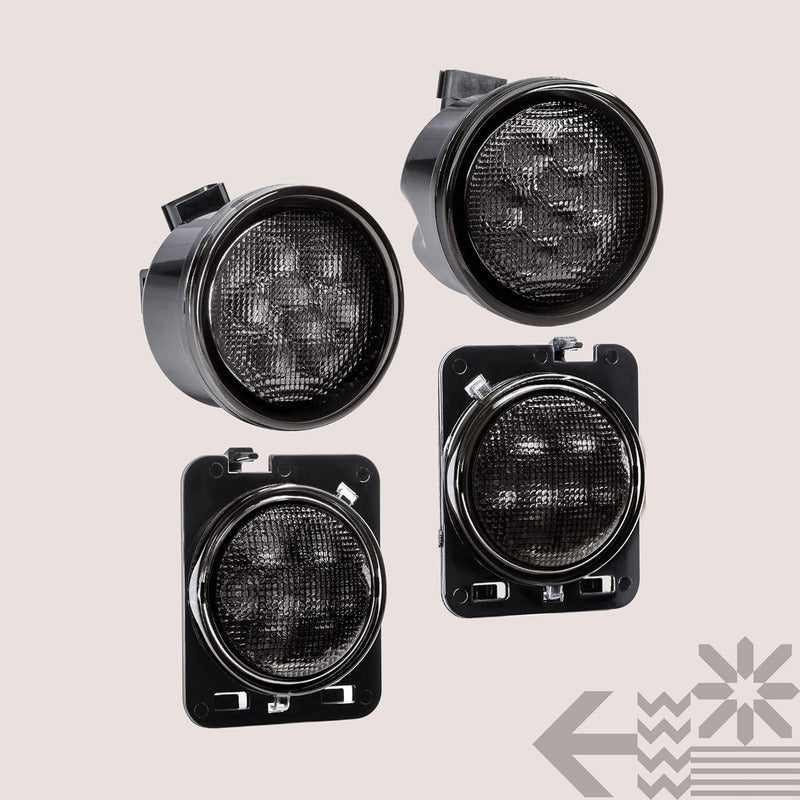 Juego De 4 Cuartos Led Salpicadera Jeep Wrangler 07 - 18