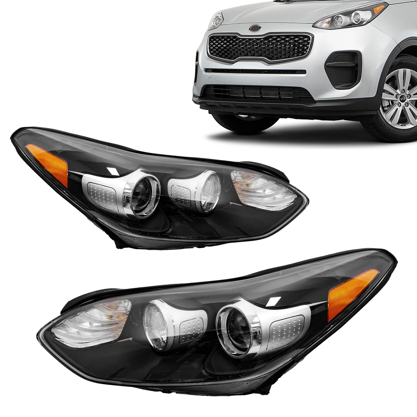 Faros Delanteros Kia Sportage 2017 2018 2019 2020 2021 2022 Ambos Lados