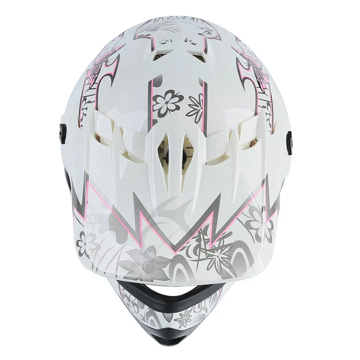 Casco Motocross Guantes Y Goggles Juvenil Adolescente Rosa