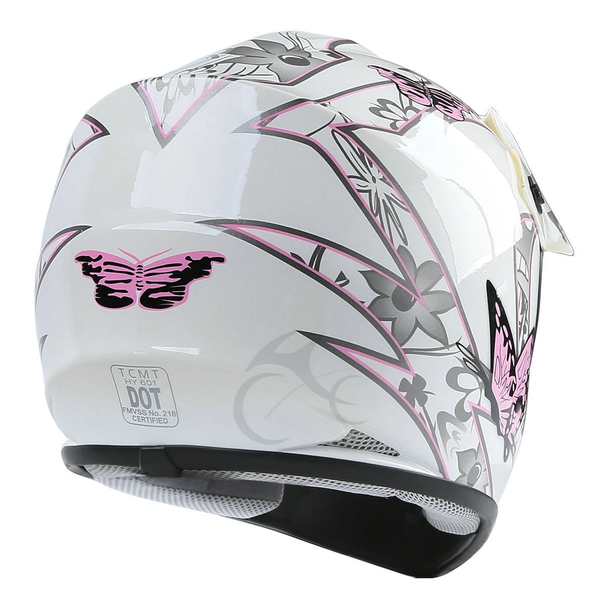 Casco Motocross Guantes Y Goggles Juvenil Adolescente Rosa