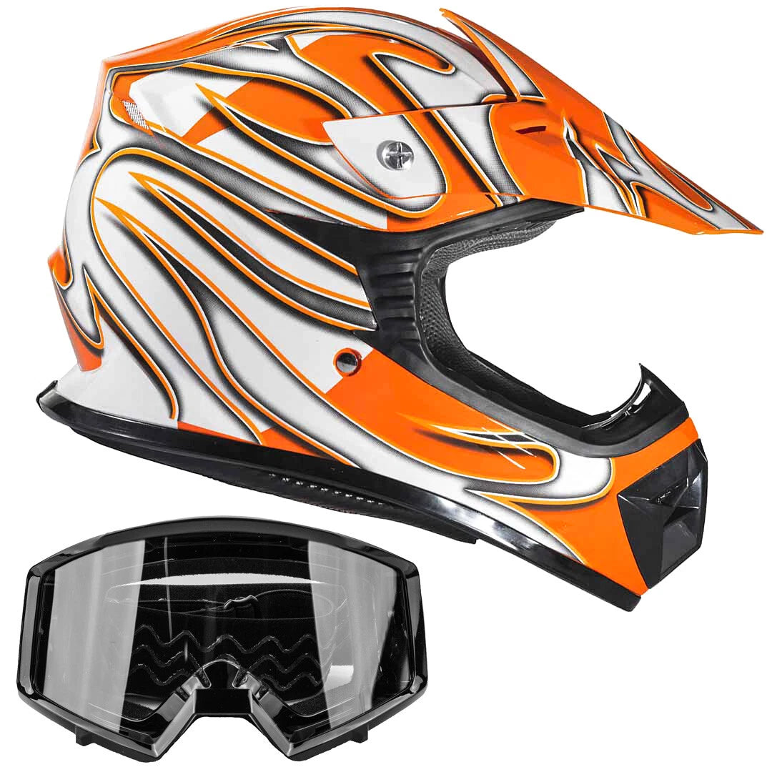 Casco Motocross Con Goggles Juvenil Atv Utv Mx Goggles