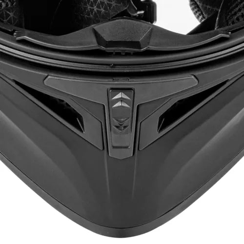 Casco Abatible Para Motociclista Con Luz Led Doble Mica Negro