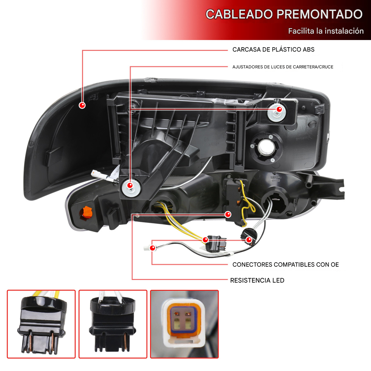 Faros Led Drl Gmc Sierra Yukon Xl Denali 2000 A 2006 Ambos Lados