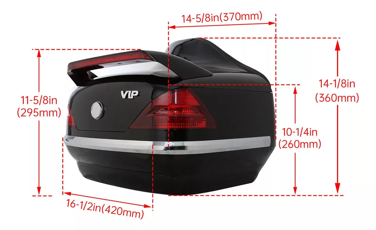 Caja Trasera Maletero Cajuela Universal Para Motocicletas harley italika honda yamaha