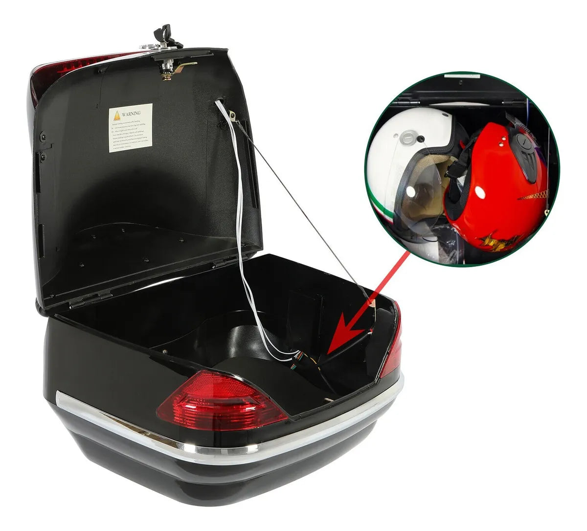 Caja Trasera Maletero Cajuela Universal Para Motocicletas harley italika honda yamaha