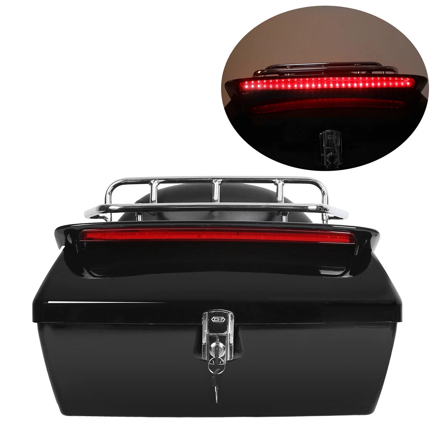 caja maletero trasero para motocicletas yamaha, harley, italika, honda